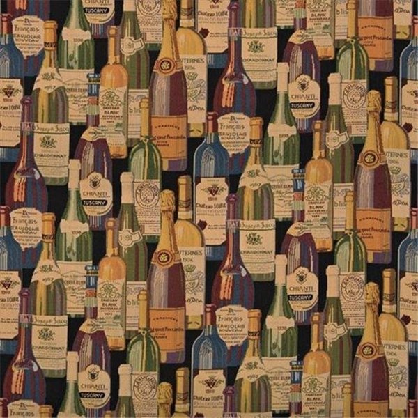 Designer Fabrics Designer Fabrics A009 54 in. Wide ; French And Italian Wine Bottles; Themed Tapestry Upholstery Fabric A009